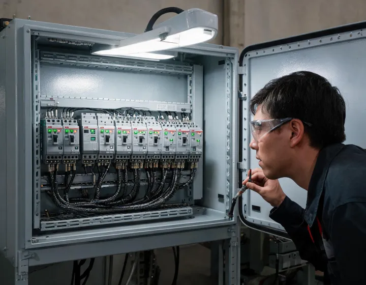 AC500 PLC cabinet commissioning